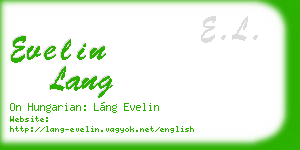 evelin lang business card